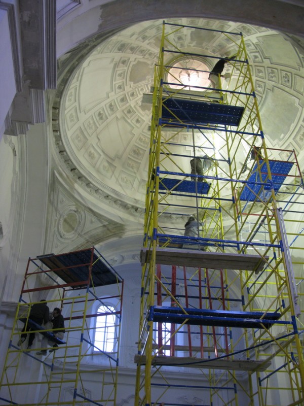 Реставрация сводов храма. 12.03.2009 г.